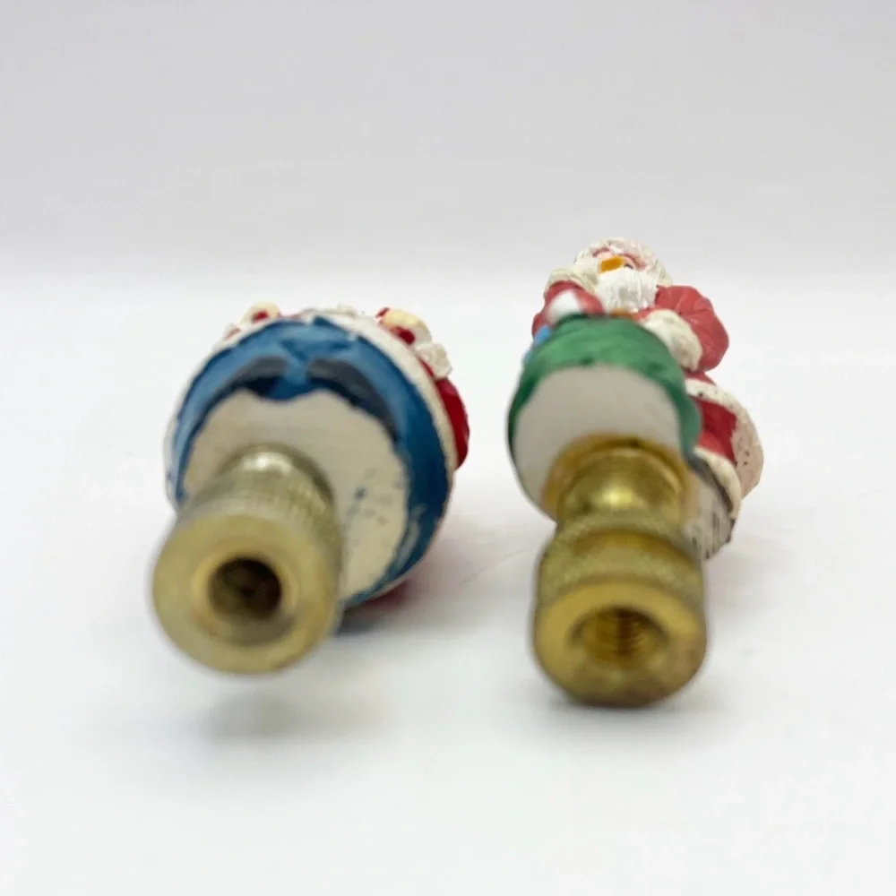 Santa Claus Lamp Finial Christmas Holiday Decoration Lampshade Set of 2